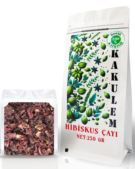 Kakulem SERTİFİKALI 250 Gr Doğal Kurutulmuş Hibiskus Çayı Nar Çiçeği ürün görseli 1