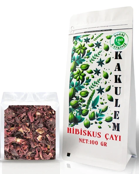 Kakulem SERTİFİKALI 100 Gr Doğal Kurutulmuş Hibiskus Çayı Nar Çiçeği ürün görseli 1
