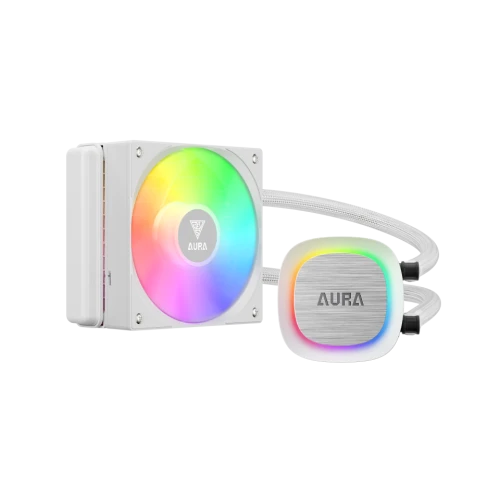 GAMDIAS AURA GL120 V2 WH, White Edition, 120mm,  RGB, 1 Fanli, CPU Sivi Sogutma ürün görseli 1