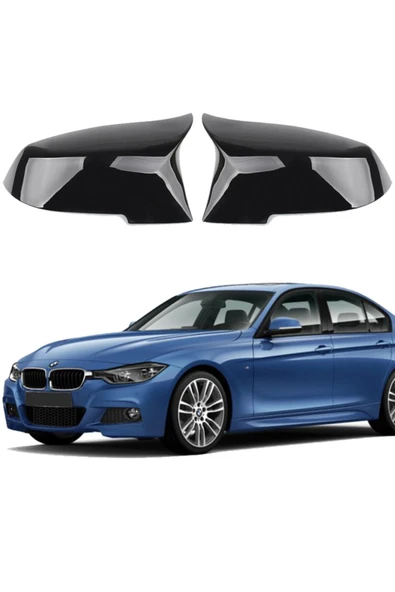 İB GLOBAL Bmw 3 Serisi F30 Batman Yarasa Ayna Kapağı Piano Black 2015-2018 ürün görseli 1