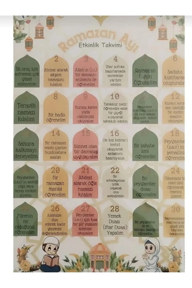 İB GLOBAL Hoşgeldin Ramazan Etkinlik Takvimi ürün görseli 1
