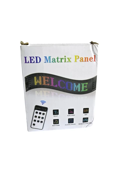 İB GLOBAL Matrix Panel Kayar Led Dijital Tabela Uzaktan Kumanda Uygulama İle Bağlantı Ve Tasarlama ürün görseli 1