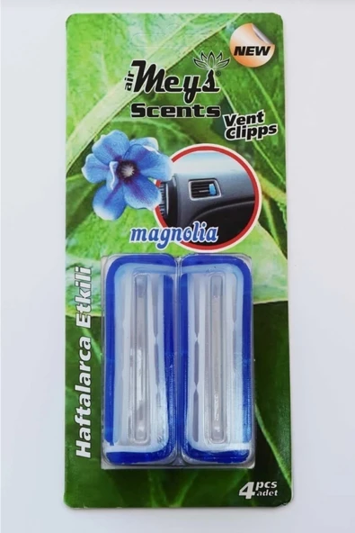 İB GLOBAL Magnolia Kokulu Araba Kalorifer Petek Kokusu Clips (1 Paket-4 Adet) ürün görseli 1