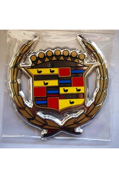 İB GLOBAL Cadillac Logo Sticker - Alüminyum Cadillac Sticker - Etiketçilere Özel Cadillac Logo Arma Sticker ürün görseli 1