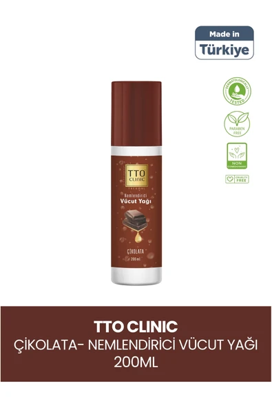 Tto Clinic Vücut Yağı Çikolata 200 ml (ÇAY AĞACI YAĞI / TEA TREE OIL) ürün görseli 1