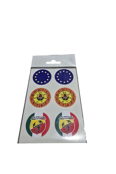 İB GLOBAL 6 lı plaka pulu sticker ürün görseli 1
