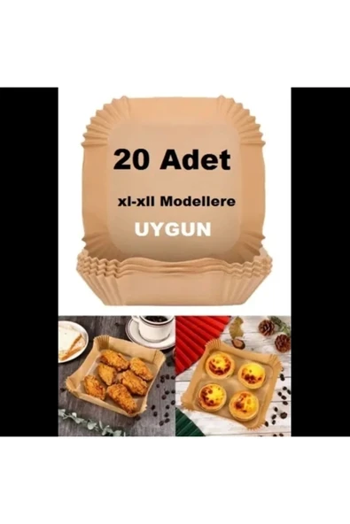 İB GLOBAL Büyük Boy Air Fryer Fritöz Pişirme Kağıdı 50 Adet ürün görseli 1
