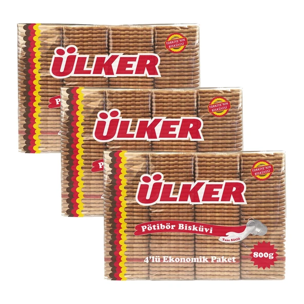 Ülker Pötibör Bisküvi 800 Gr x 3 Adet ürün görseli 1