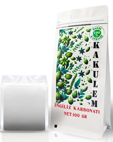 Kakulem SERTİFİKALI 100 GR Katkısız İngiliz Karbonatı Yenilebilir İçilebilir ürün görseli 1