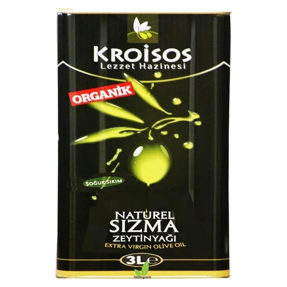Kroisos Organik Naturel Sızma Zeytinyağı 3 Lt ürün görseli 1