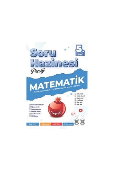 Nartest Yayınları Nartest Yayınları 2026 5. Sınıf Prestij Matematik Soru Hazinesi ürün görseli 1