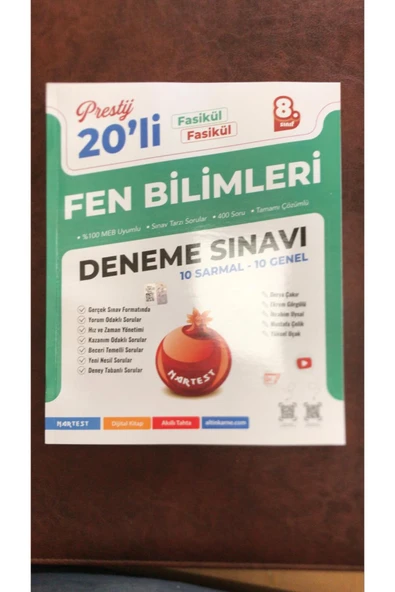 Nartest Yayınları NARTEST 8. Sınıf Prestij Fen Bilimleri 20'li Deneme Sınavı ürün görseli 1