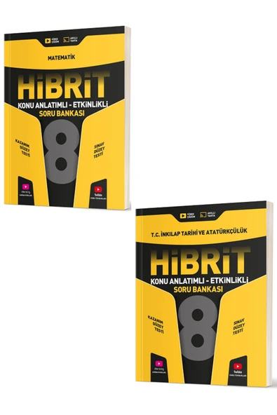 Evrensel İletişim Yayınları 8.Sınıf Hız Yayınları HİBRİT Matematik + İnkılap Tarihi Konu Etkinlikli Soru Bankaları / 2 KİTAP ürün görseli 1