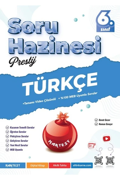 Nartest Yayınları 6. Sınıf Prestij Türkçe Soru Hazinesi ürün görseli 1