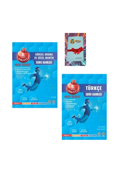 Nartest Yayınları 8. Sınıf Mod GÖRSEL OKUMA + TÜRKÇE Soru Bankası ( NOT DEFTERİ HEDİYE) ürün görseli 1