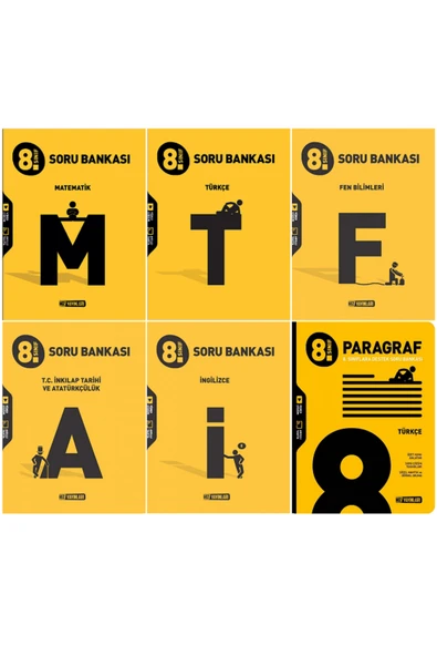 Evrensel İletişim Yayınları 8.Sınıf Hız Yayınları Soru Bankaları - Matematik + Türkçe + Fen + İnkılap + Paragraf / 6 KİTAP SET ürün görseli 1
