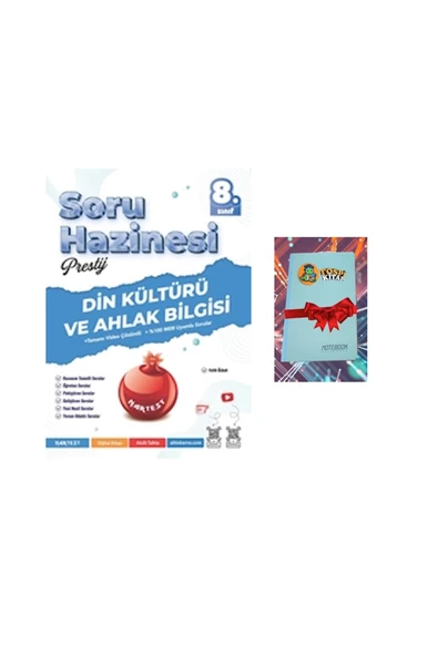 Nartest Yayınları 8. Sınıf Prestij Din Kültürü Ve Ahlak Bilgisi Soru (DEFTER HEDİYE) ürün görseli 1