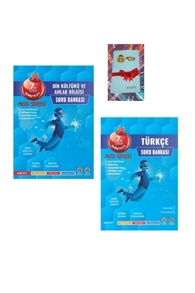 Nartest Yayınları 7. Sınıf Mod DİN KÜLTÜRÜ + TÜRKÇE Soru Bankası ( NOT DEFTERİ HEDİYE) ürün görseli 1