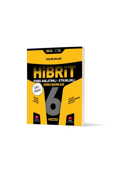 Evrensel İletişim Yayınları HIZ 6. SINIF HİBRİT FEN BİLİMLERİ SORU BANKASI GÜNCEL 2025 ürün görseli 1