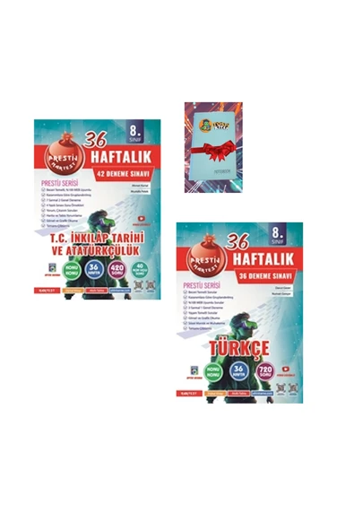 Nartest Yayınları 8. Sınıf Haftalık İNKILAP TARİHİ + TÜRKÇE Denemeleri (DEFTER HEDİYE) ürün görseli 1