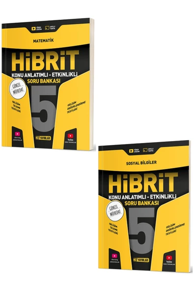 Evrensel İletişim Yayınları 5.sınıf Hız Yayınları Hibrit Matematik Sosyal Bilgiler Konu Anlatımlı Etkinlikli Soru / 2 Kitap ürün görseli 1