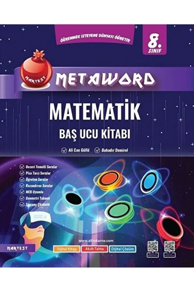 Nartest Yayınevi 8. Sınıf Matematik Metaword Baş Ucu Kitabı / Ali Can Güllü / Nartest Yayınevi / 9786257865500 ürün görseli 1