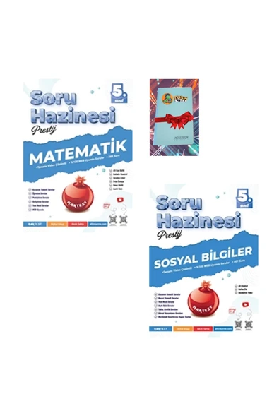 Nartest Yayınları 5. Sınıf Prestij MATEMATİK + SOSYAL BİLGİLER Soru Hazinesi (DEFTER HEDİYE) ürün görseli 1