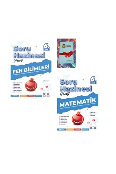 Nartest Yayınları 6. Sınıf Prestij FEN BİLİMLERİ + MATEMATİK Soru Hazinesi (DEFTER HEDİYE) ürün görseli 1