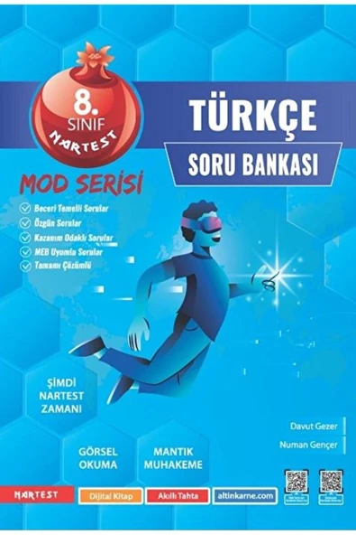 Nartest Yayınevi 8. Sınıf Mod Türkçe Soru Bankası / Davut Gezer / Nartest Yayınevi / 9786257865395 ürün görseli 1