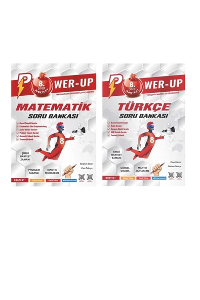 Nartest Yayınları 8.sınıf Power Up Matematik Türkçe Soru Bankası Lgs Hazırlık (2 KİTAP) ürün görseli 1