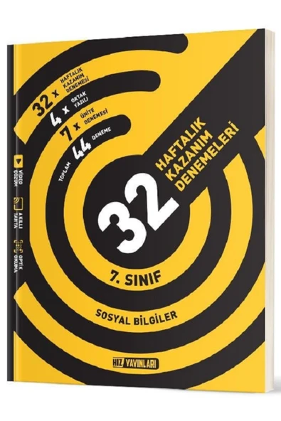 Evrensel İletişim Yayınları 7.Sınıf Hız Yayınları Sosyal Bilgiler 32 Haftalık Kazanım Denemeleri /Yazılıya Hazırlık -Güncel YENİ ürün görseli 1