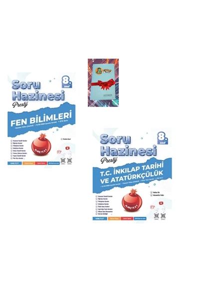 Nartest Yayınları 8. Sınıf Prestij FEN BİLİMLERİ + İNKILAP TARİHİ Soru HAZNESİ (DEFTER HEDİYE) ürün görseli 1
