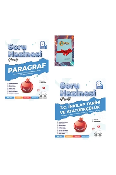 Nartest Yayınları 8. Sınıf Prestij PARAGRAF + İNKILAP TARİHİ Soru HAZNESİ (DEFTER HEDİYE) ürün görseli 1