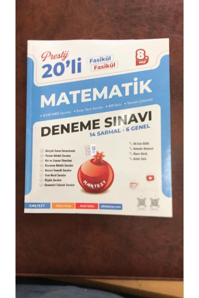 Nartest Yayınları NARTEST 8. Sınıf Prestij Matematik 20'li Deneme Sınavı ürün görseli 1