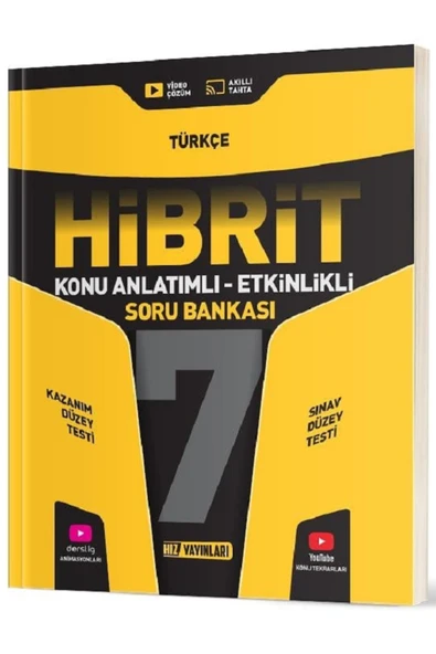 Evrensel İletişim Yayınları 7.Sınıf Hız Yayınları HİBRİT Türkçe Konu Anlatımlı Etkinlikli Soru Bankası / Güncel YENİ ürün görseli 1