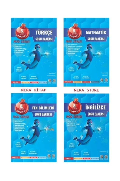Nartest Yayınları Nartest 8. Sınıf Yeni Nesil Türkçe- Matematik- Fen Bilgisi- Ingilizce Mod Soru Bankaları(4LÜSET) ürün görseli 1