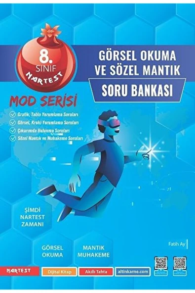 Nartest Yayınevi 8. Sınıf Görsel Okuma ve Sözel Mantık Mod Serisi Soru Bankası / Nartest Yayınevi / 9786257865333 ürün görseli 1