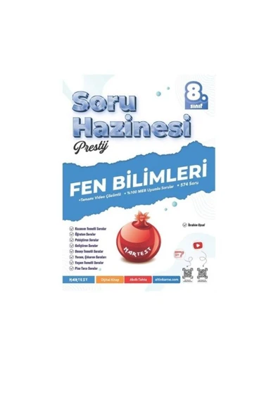 Nartest Yayınları Nartest 8.Sınıf Prestij Fen Bilimleri Soru Hazinesi + 1 LGS Deneme Hediyeli ürün görseli 1