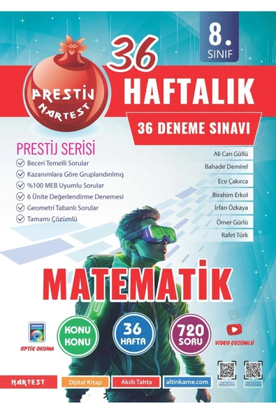 Nartest Yayınları Nartest 8. Sınıf Haftalık Matematik Denemeleri (Prestij Serisi) ürün görseli 1
