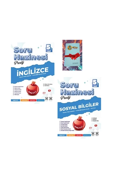 Nartest Yayınları 5. Sınıf Prestij İNGİLİZCE + SOSYAL BİLGİLER Soru Hazinesi (DEFTER HEDİYE) ürün görseli 1