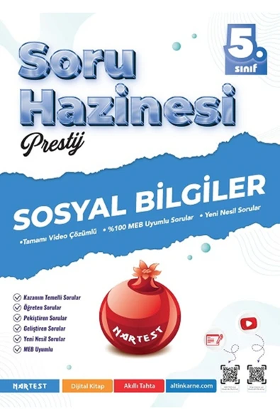 Nartest Yayınları 5. Sınıf Prestij Sosyal Bilgiler Soru Hazinesi ürün görseli 1
