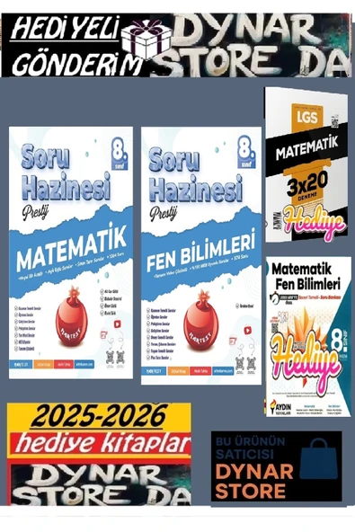 Nartest Yayınları 8. Sınıf Prestij Matematik Fen Bilimleri Soru Hazinesi 2026 ürün görseli 1
