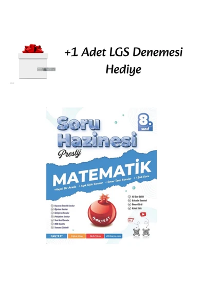 Nartest Yayınları Nartest Yayınları 8. Sınıf (LGS) Prestij Matematik Soru Hazinesi + 1 LGS Deneme Hediyeli ürün görseli 1