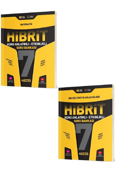 Evrensel İletişim Yayınları 7.Sınıf Hız Yayınları HİBRİT Matematik + Din Kültürü Konu Anlatımlı Etkinlikli Soru Bankası /2 KİTAP ürün görseli 1