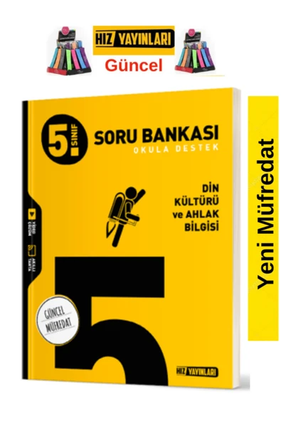 Hız ve Renk Yayınları Hız 5.Sınıf Yeni Müfredat Din Kültürü Soru Bankası +Kalemlik ürün görseli 1