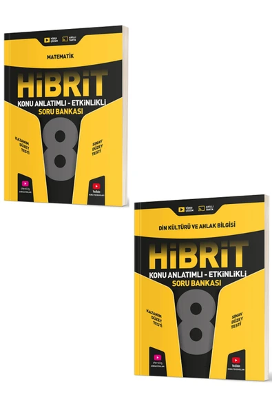 Evrensel İletişim Yayınları 8.Sınıf Hız Yayınları HİBRİT Matematik + Din Kültürü Konu Etkinlikli Soru Bankaları / 2 KİTAP ürün görseli 1