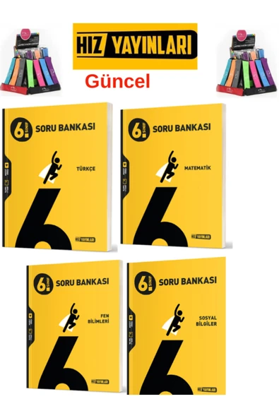 Hız ve Renk Yayınları Hız 6.Sınıf Türkçe-Mat-Fen-Sosyal Soru Bankası +Cambridge Kalemlik ürün görseli 1