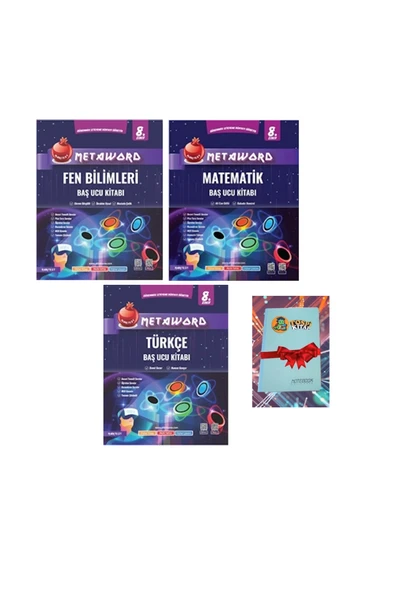 Nartest Yayınları 8. Sınıf Metaword FEN BİLİMLERİ + MATEMATİK + TÜRKÇE (DEFTER HEDİYE) ürün görseli 1