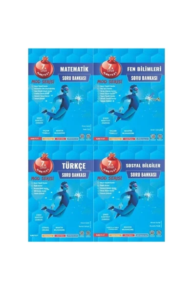 Nartest Yayınevi Nartest 7.sınıf Mod Serisi 4'lü Soru Bankası Seti - Nartest 7 Mod ürün görseli 1