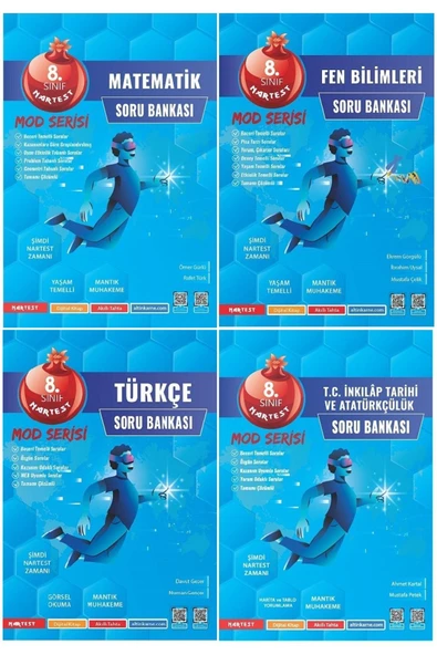 Nartest Yayınları 8.sınıf Lgs Mod Serisi 4'lü Soru Bankası Seti (MATEMATİK+FEN BİLİMLERİ+İNKİLAP+TÜRKÇE) ürün görseli 1